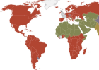 Our of 201 countries and territories, places where ___ made up more than 50% of the population. Note: Excludes countries and territories with fewer than 100,000 people in 2010 and 2020 (such as Greenland). “Religiously unaffiliated” consists of people who
