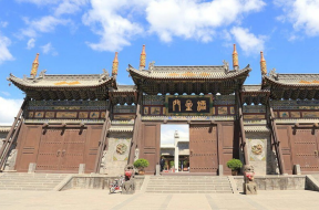 Gates of the Temple of Confucius in Datong, Shanxi, China.