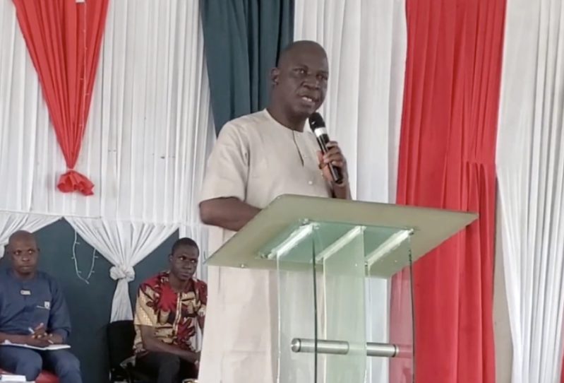 Le révérend Job Ayuba Bagat Mallam, président de lÉglise évangélique Winning All (ECWA), sexprime lors dun récent événement religieux au Nigéria.