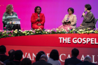 Emma van der Deijl, CEO of Gender and Religious Freedom (left), along with Irene Kibagendi, executive director of the Pan African Christian Women Alliance (second from left), and the Rev.