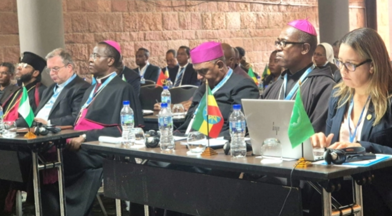 Participants à la réunion parallèle de haut niveau du SECAM, organisée en partenariat avec lUnion africaine, sur la durabilité de leau et lassainissement, le 7 février 2026 à Addis-Abeba.