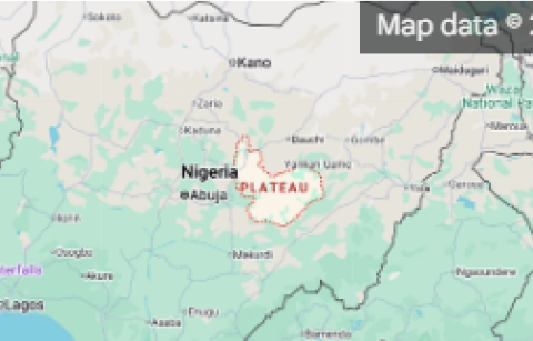 Localisation de lÉtat du Plateau, au Nigeria.