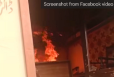 Une foule de musulmans a incendié le magasin de Kamran Masih dans le village de Gharial Kalan