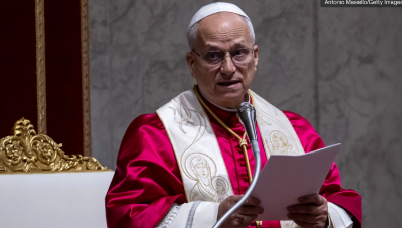 Le pape Léon XIV à la basilique Saint-Pierre, le 11 avril 2026, au Vatican.